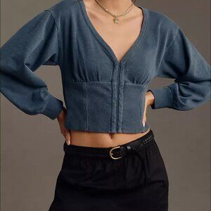 NWT Pilcro Anthropologie tie open back sweatshirt